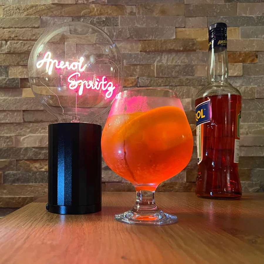 MITB Bulb Aperol Spritz tekst lamp draadloos Message in the Bulb