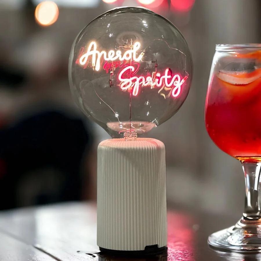 MITB Bulb Aperol Spritz tekst lamp draadloos Message in the Bulb