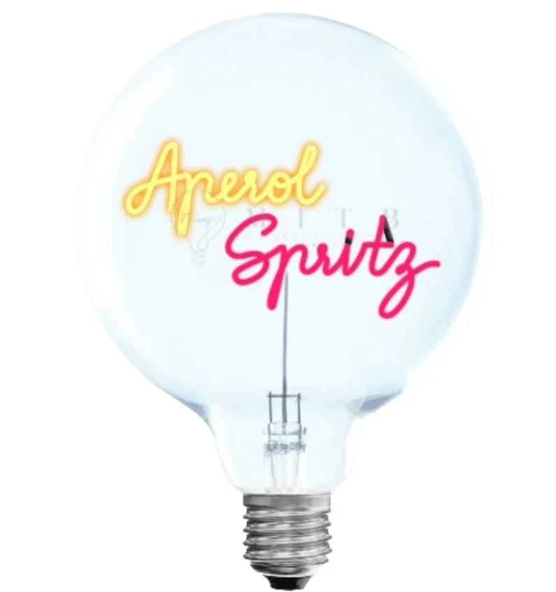 MITB Bulb Aperol Spritz tekst lamp draadloos Message in the Bulb