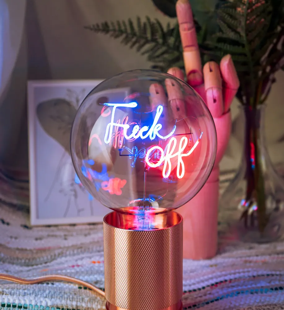 MITB Bulb Fuck Off LED lamp draadloos Message in the Bulb