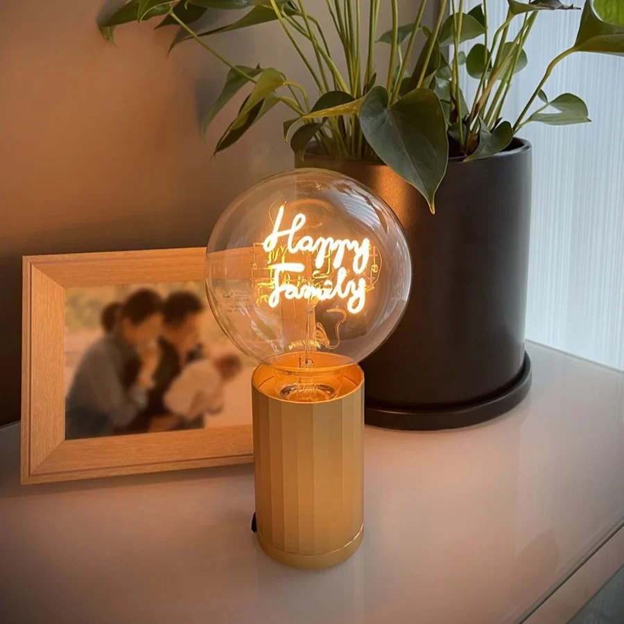 MITB Bulb Happy Family tekst lamp draadloos Message in the Bulb