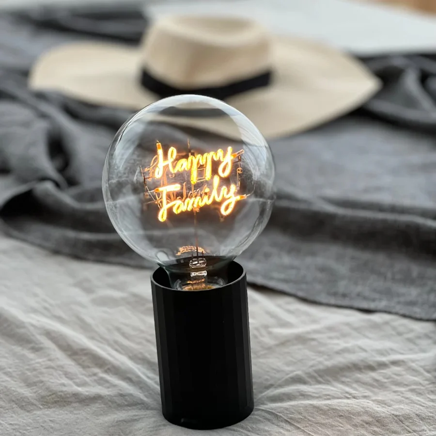 MITB Bulb Happy Family tekst lamp draadloos Message in the Bulb