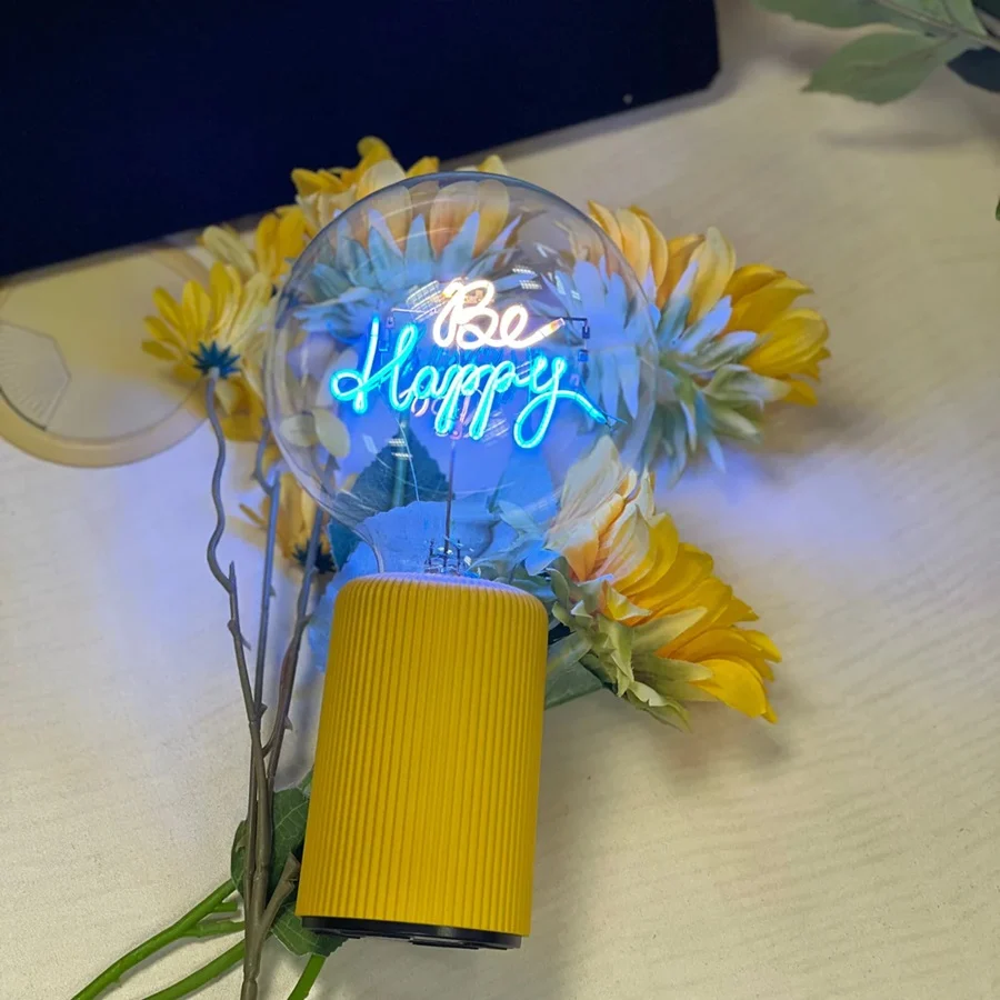 MITB Bulb Be Happy LED tekst lamp draadloos Message in the Bulb
