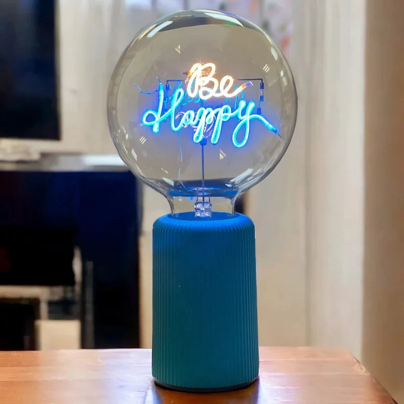 MITB Bulb Be Happy LED tekst lamp draadloos Message in the Bulb