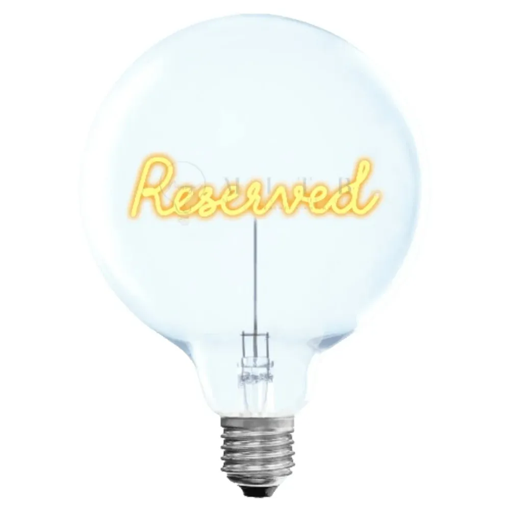 MITB Bulb Reserved LED tekst lamp draadloos Message in the Bulb
