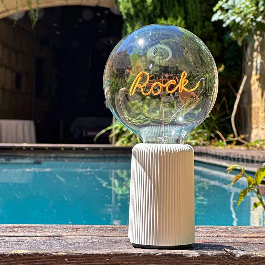 MITB Bulb Rock LED tekst lamp draadloos Message in the Bulb