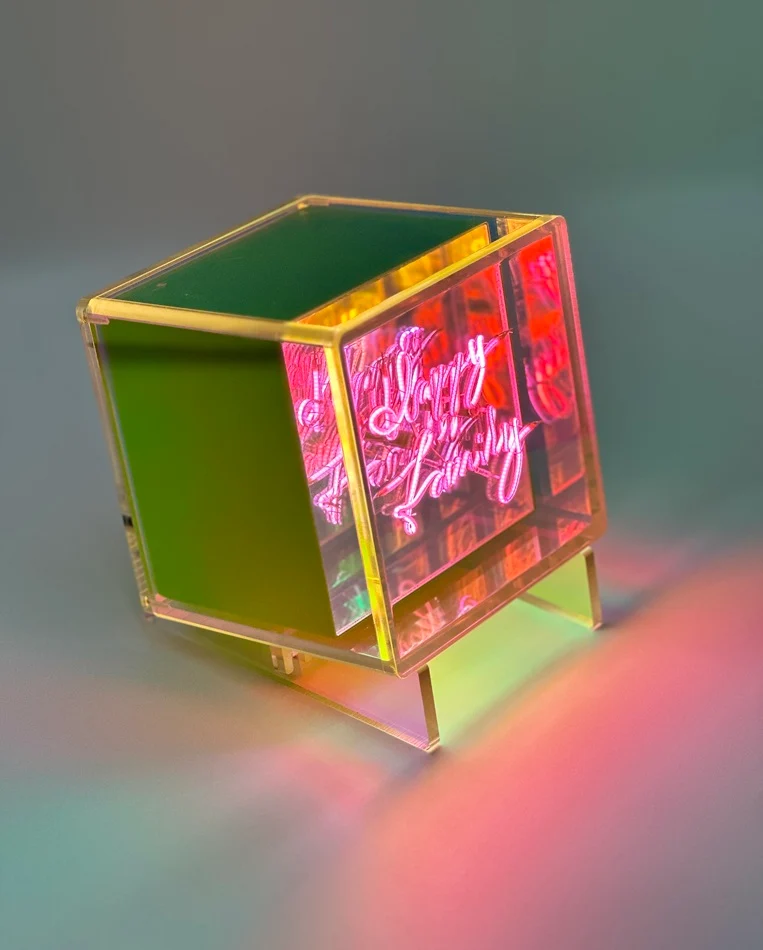 MITBOX Happy Family lichtgevende kubus multi-colour Message in the Bulb