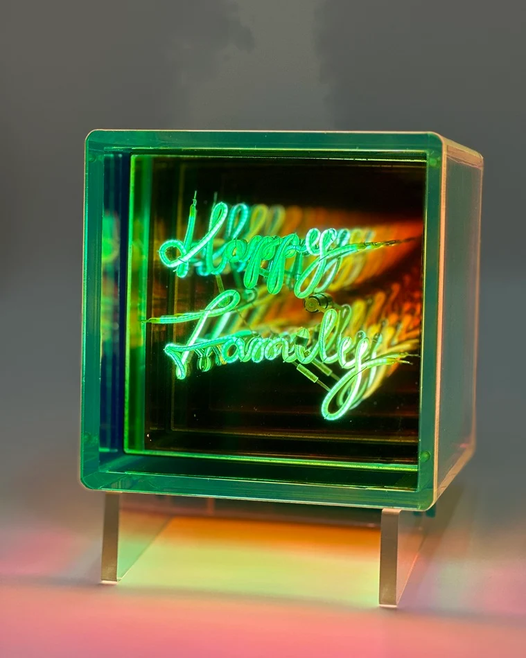 MITBOX Happy Family lichtgevende kubus multi-colour Message in the Bulb
