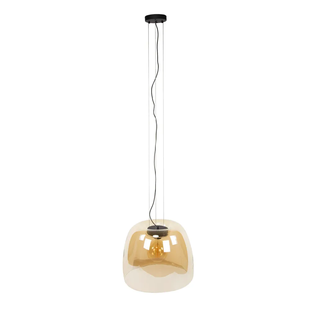 Hanglamp Lunaris XL - 1-lichts - Amberkleurig - Glas Meubelserie Lunaris