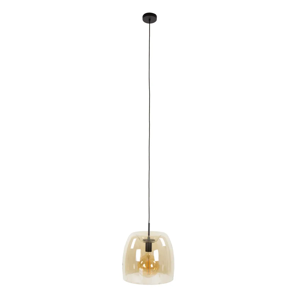Hanglamp Lunaris - 1-lichts - Amberkleurig - Glas Meubelserie Lunaris
