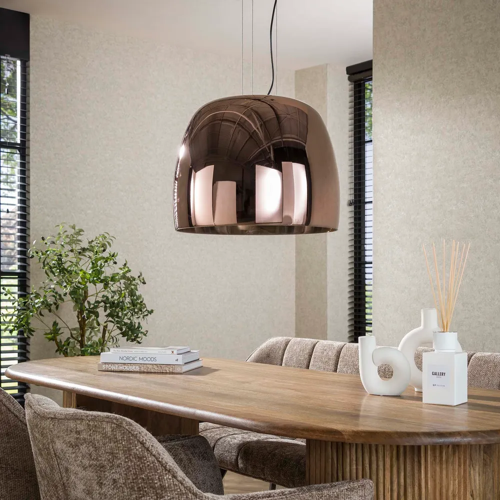 Hanglamp Lunaris XL - 1-lichts - Koper - Glas Meubelserie Lunaris
