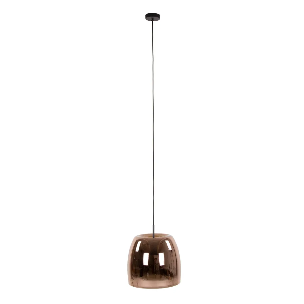 Hanglamp Lunaris - 1-lichts - Koper - Glas Meubelserie Lunaris
