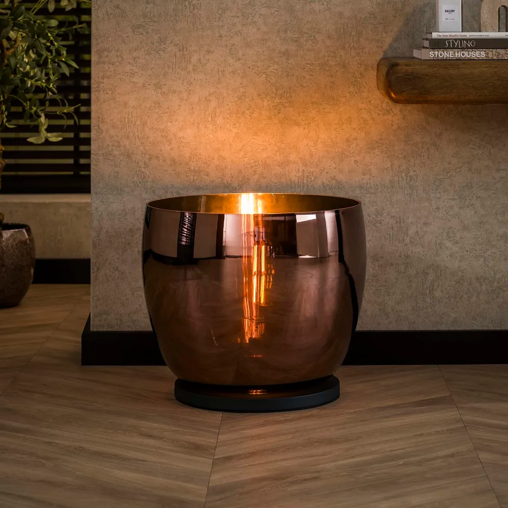 Vloerlamp Lunaris - Koper - Glas - Ø 48 cm Meubelserie Lunaris