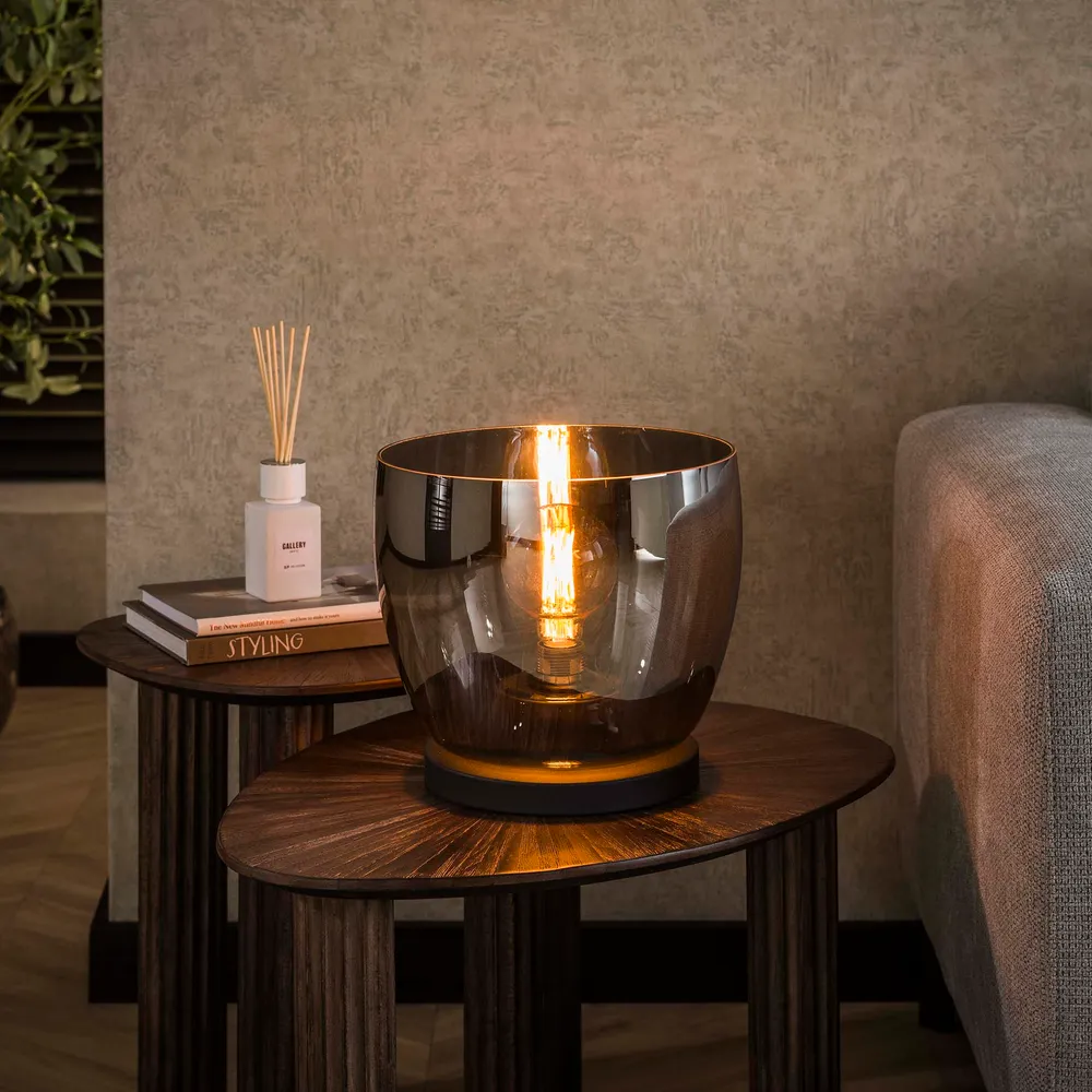 Vloerlamp Lunaris - Smoke - Glas - Ø 29 cm Meubelserie Lunaris