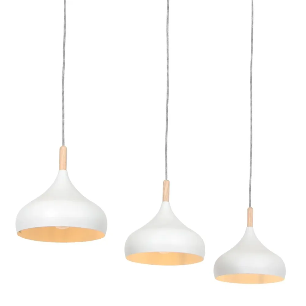Mexlite hanglamp 3099w - 3 lichts - 106x 180 cm - wit