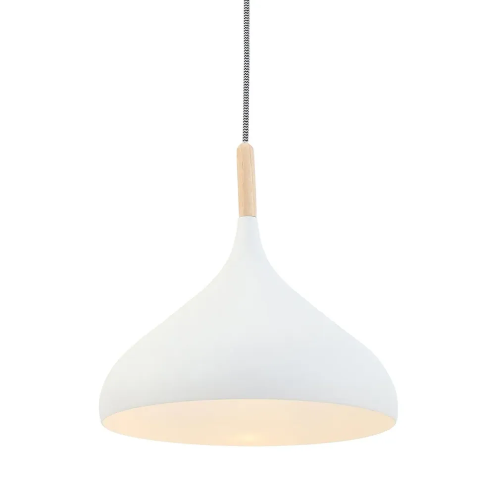 Mexlite hanglamp bjorr - 1 lichts - 33x 160 cm - wit