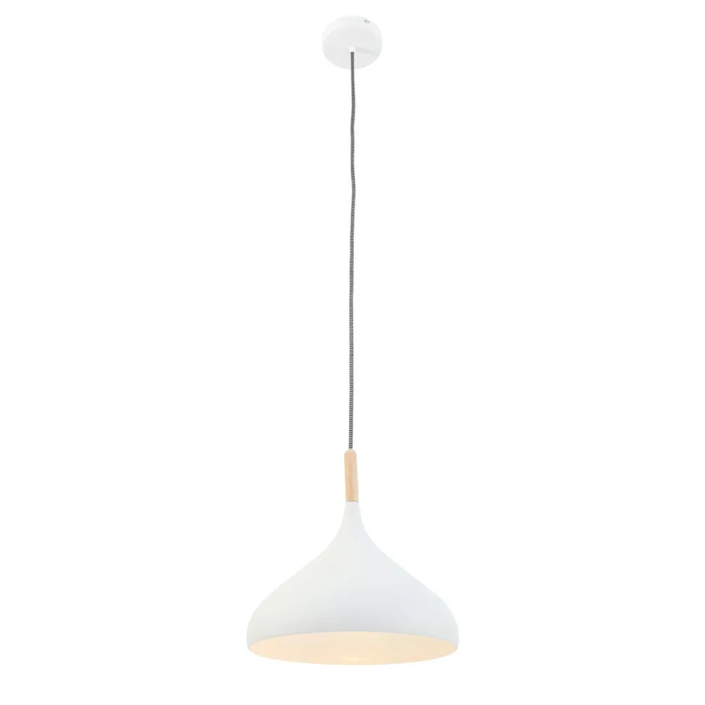 Mexlite hanglamp bjorr - 1 lichts - 33x 160 cm - wit