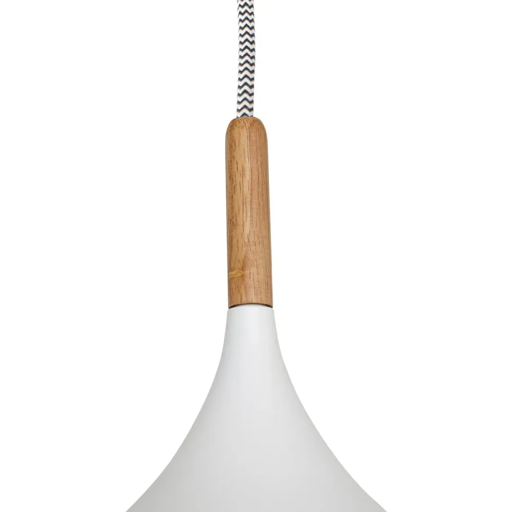 Mexlite hanglamp bjorr - 1 lichts - 33x 160 cm - wit