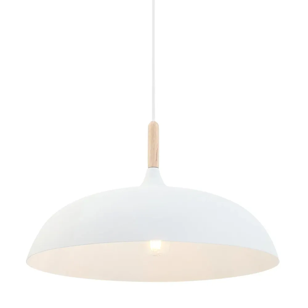 Mexlite hanglamp bjorr - 1 lichts - 45x 170 cm - wit
