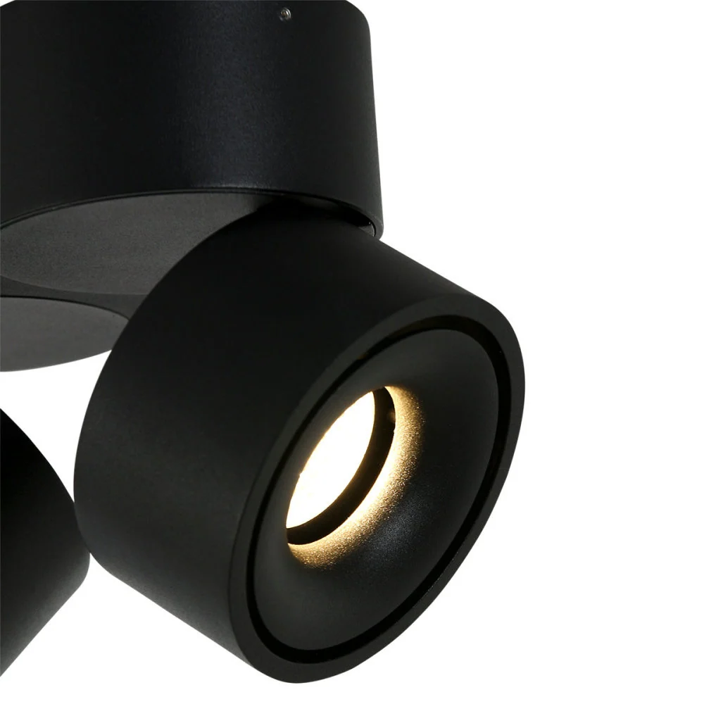 Mexlite spot fez - 2 lichts - 16x 8 cm - zwart