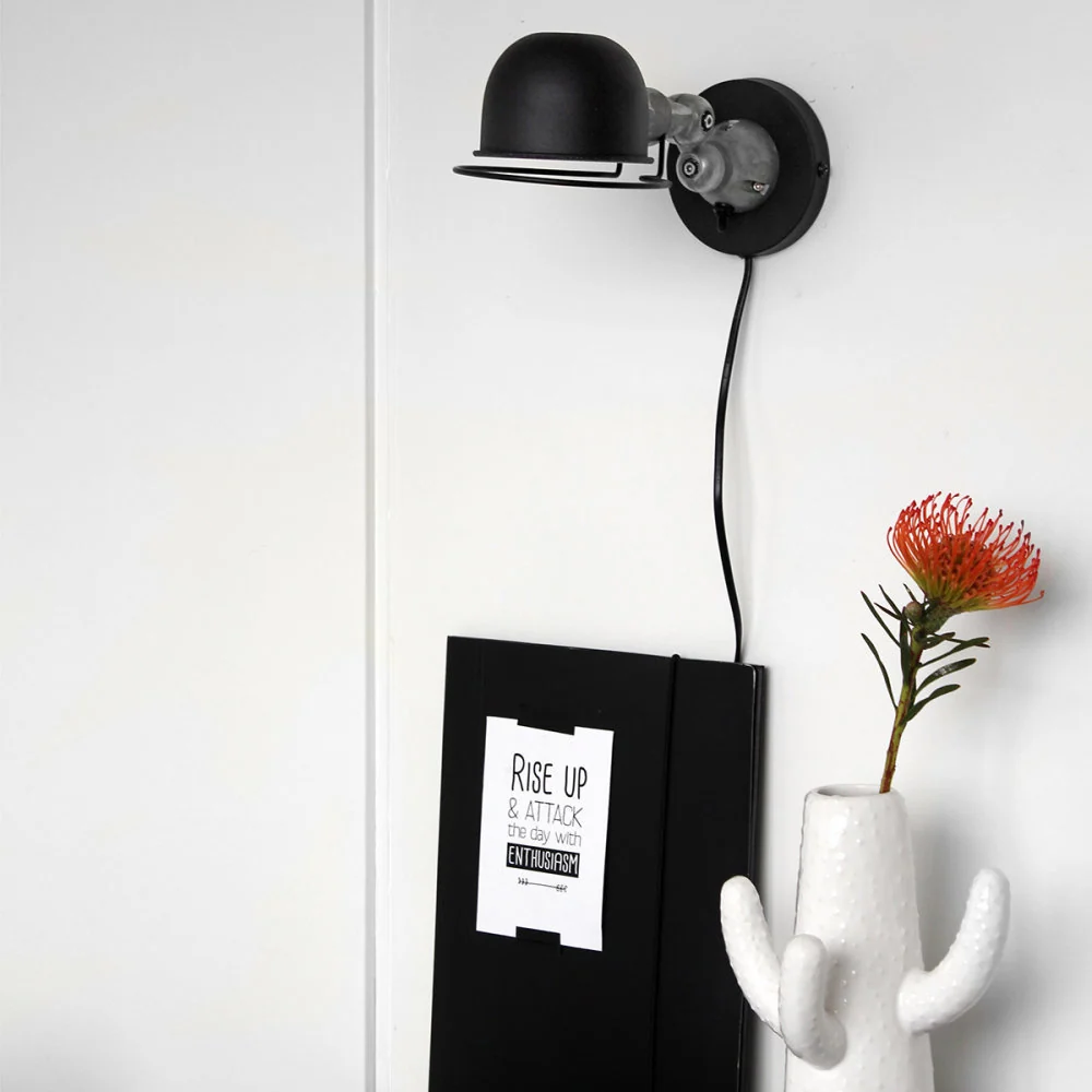 Mexlite wandlamp davin - 1 lichts - 29x 29 cm - zwart