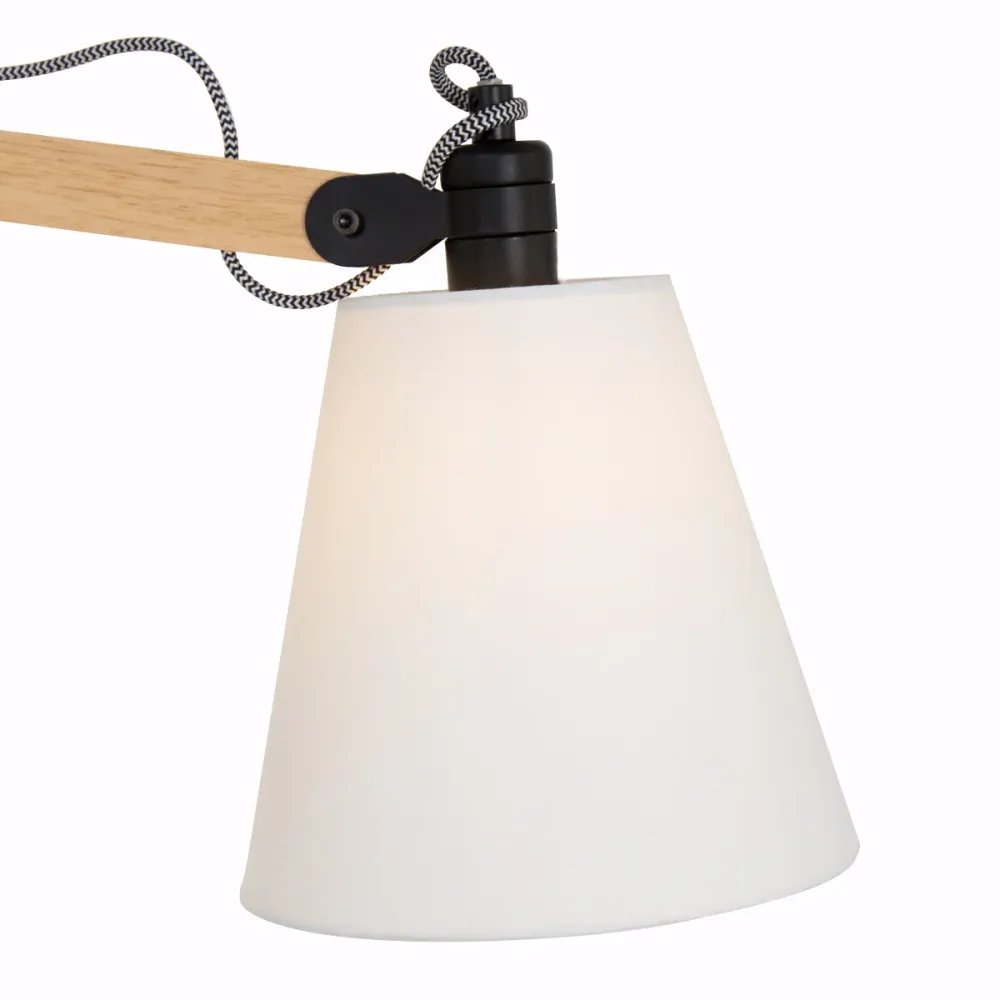 Mexlite wandlamp dion - 1 lichts - 55x 24 cm - beuken