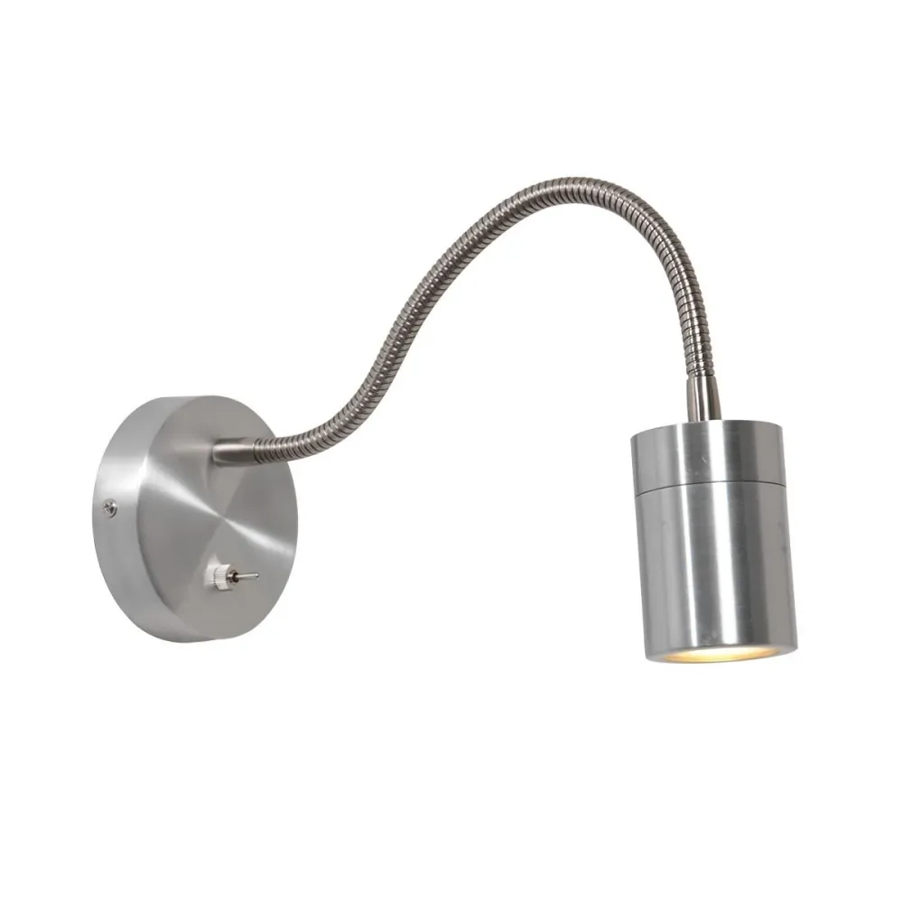 Mexlite wandlamp Upround - 1 lichts - 25x 30 cm - mat chroom