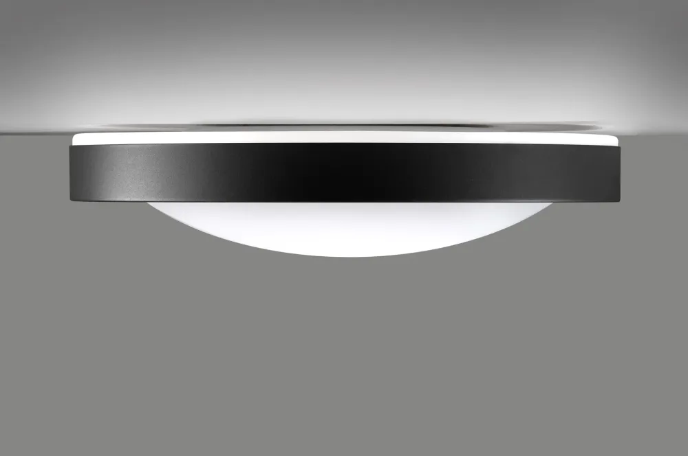 Milan - Alina ceiling lamp @ 37 cm 2 x E27 Anthracite grey+ gold textured interior