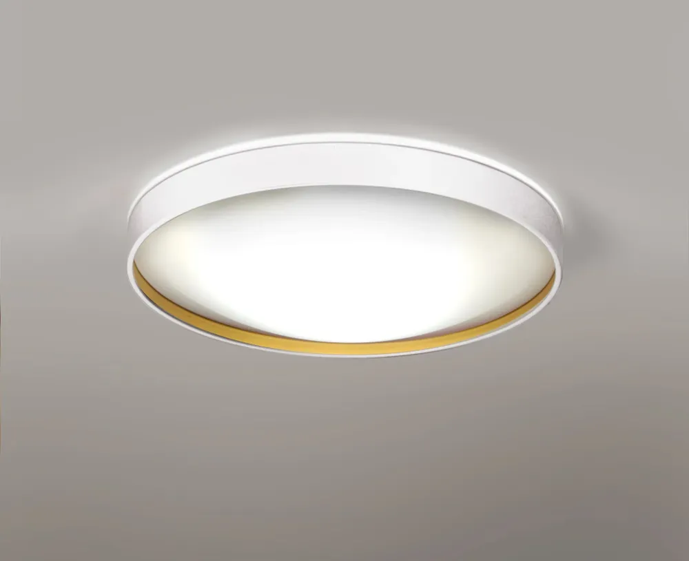 Milan - Alina ceiling lamp @ 37 cm 2 x E27 White + gold textured interior