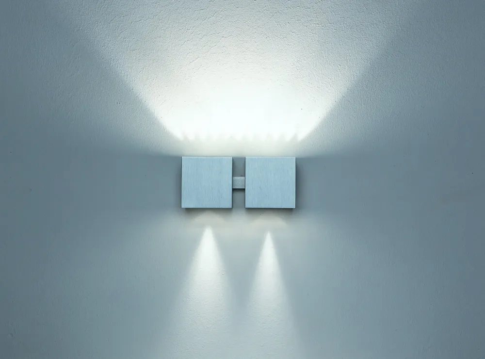Milan - Dau 80 Wall lamp 2 x G9 Brushed aluminum