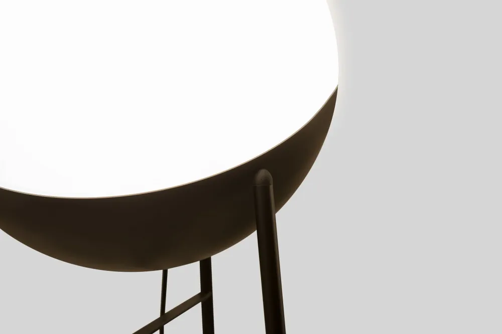 Milan - Half Floor lamp @ 35 cm E27 textured black