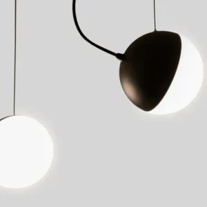 Milan - Half Pendant @ 16 cm E27 textured black
