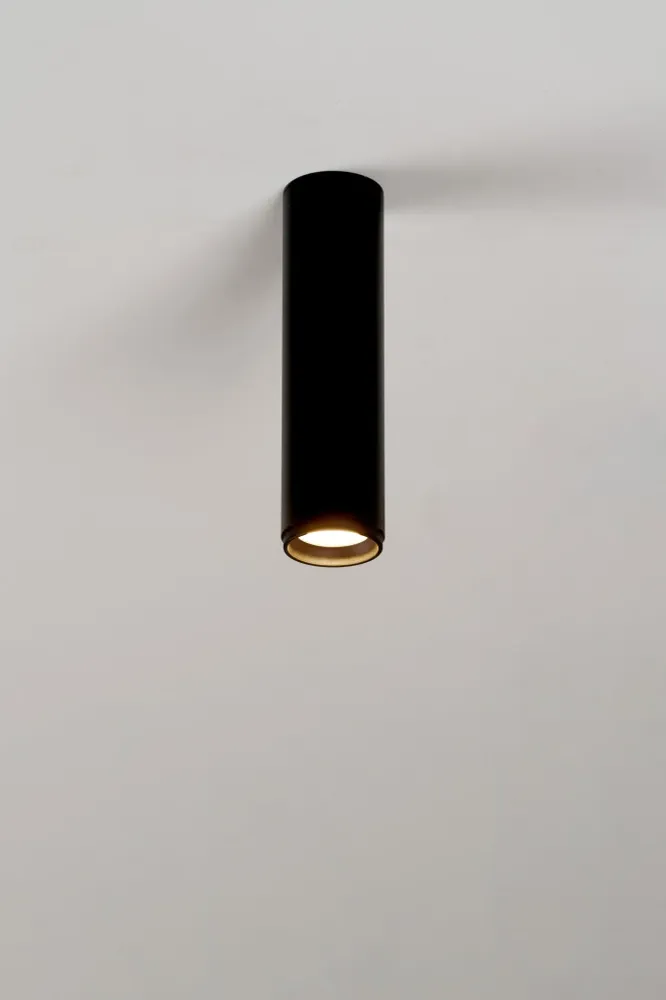 Milan - Haul 55 ceiling lamp H.21 cm Led DOB 7 W textured black