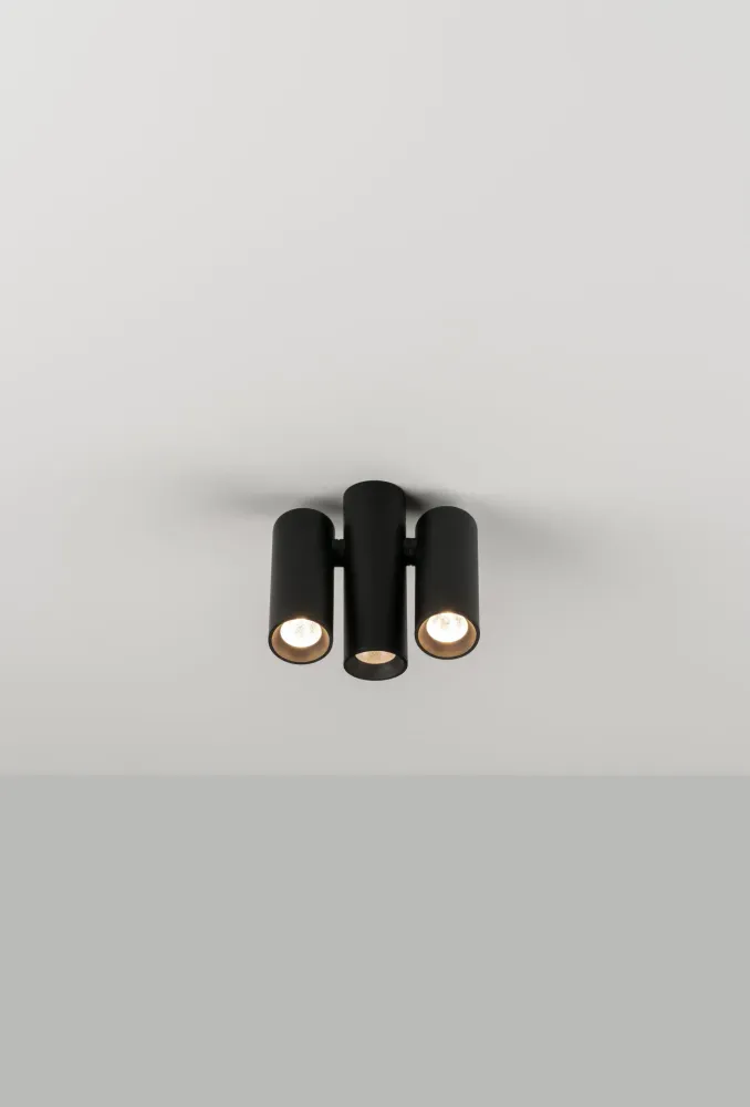 Milan - Haul 40 ceiling lamp 3 Led DOB 5 W textured black