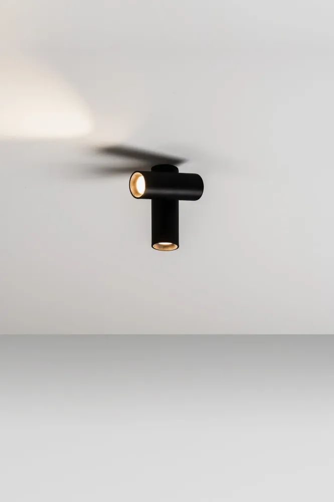 Milan - Haul 40 ceiling lamp 2 Led DOB 5 W textured black