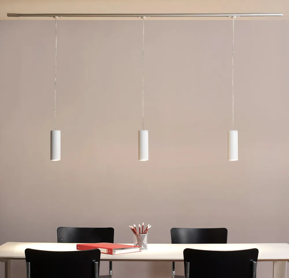 Milan - Kronn Pendant track 1P GU10 textured white