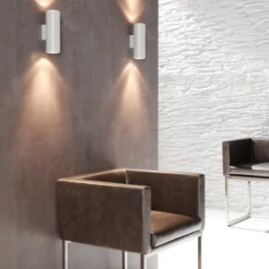 Milan - Kronn Wall lamp 2 x GU10 textured white