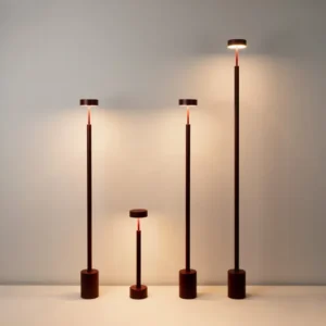 Milan - Peak Floor lamp h.130 cm Led PCB Textured burgundy