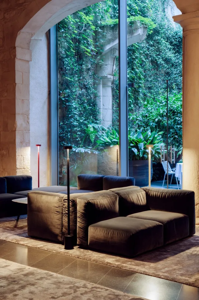 Milan - Peak Floor lamp h.130 cm Led PCB Textured burgundy