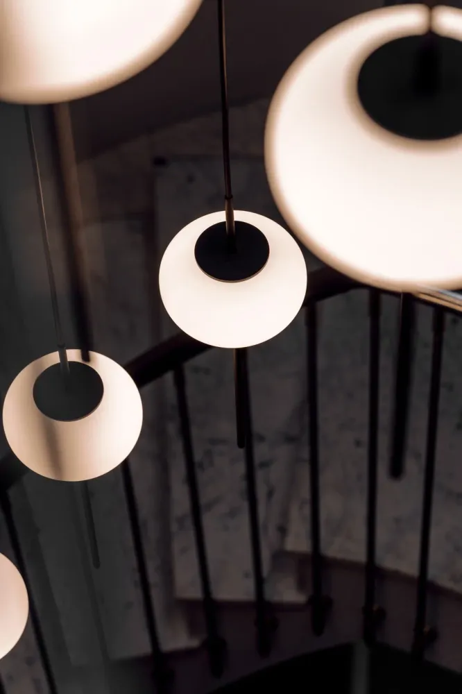 Milan - Peak Wall light Led PCB Textured burgundy
