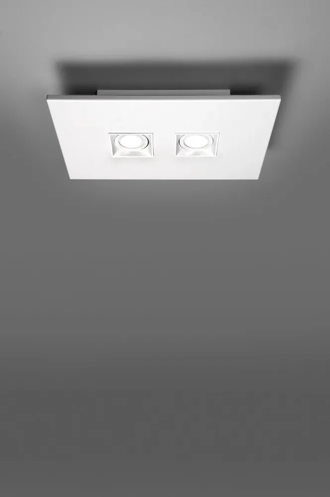 Milan - Polifemo ceiling lamp GU10 2 lights textured white