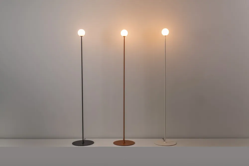 Milan - Symphony Floor lamp G9 H. 130 cm textured anthracite grey