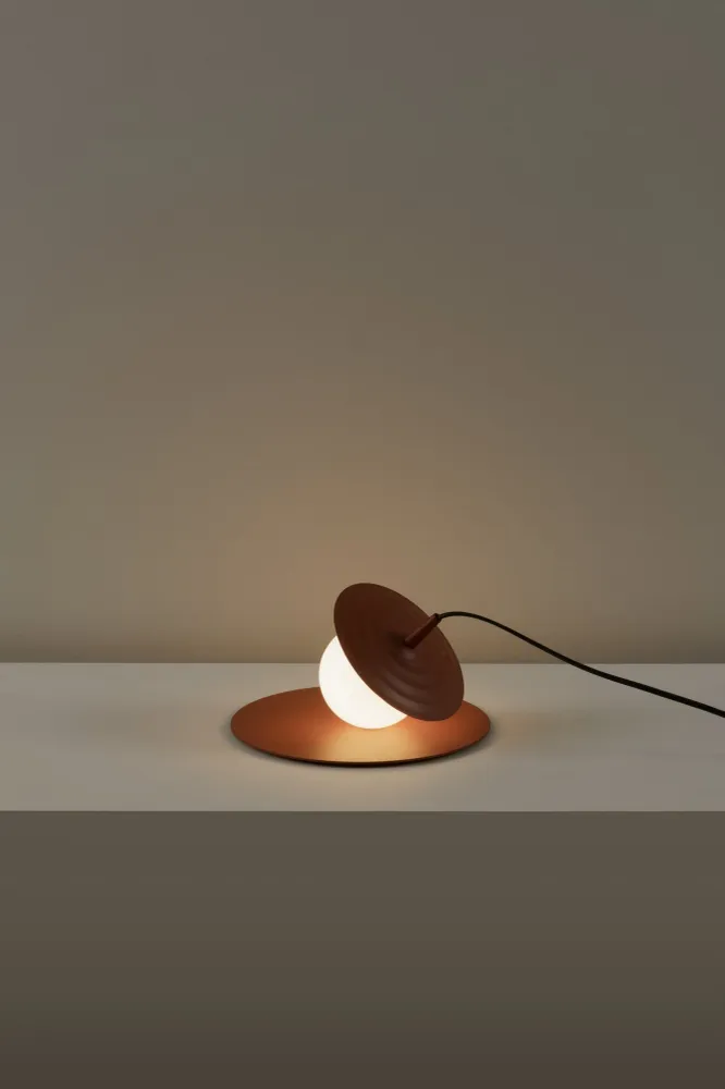 Milan - Symphony Table lamp G9 textured copper