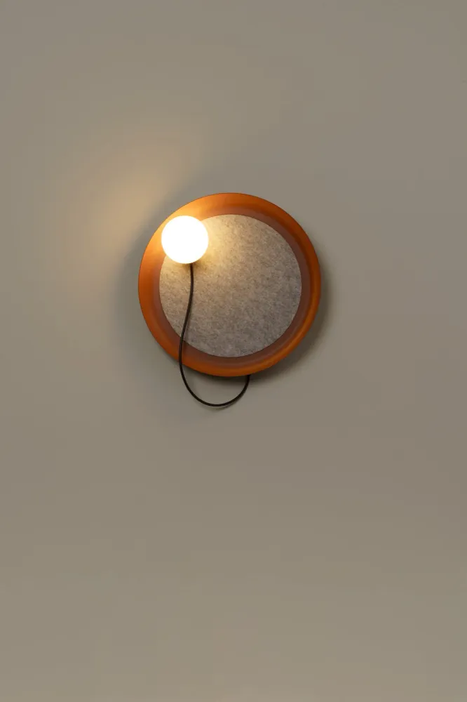 Milan - Wire Wall Lamp @ 38 cm G9 textured copper