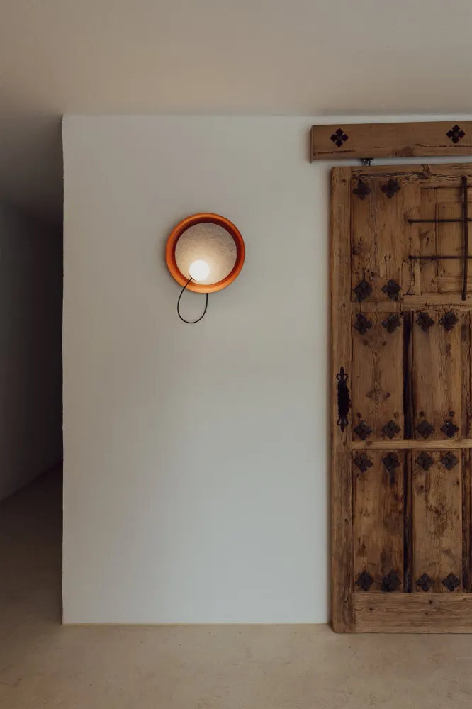 Milan - Wire Wall Lamp @ 38 cm G9 textured copper