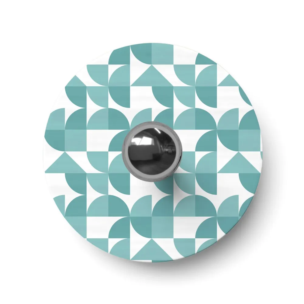 Mini platte lampenkap Ellepì met geometrische 'Kaleidoscope' patronen Geometrie 3, diameter 24 cm - Made Italy