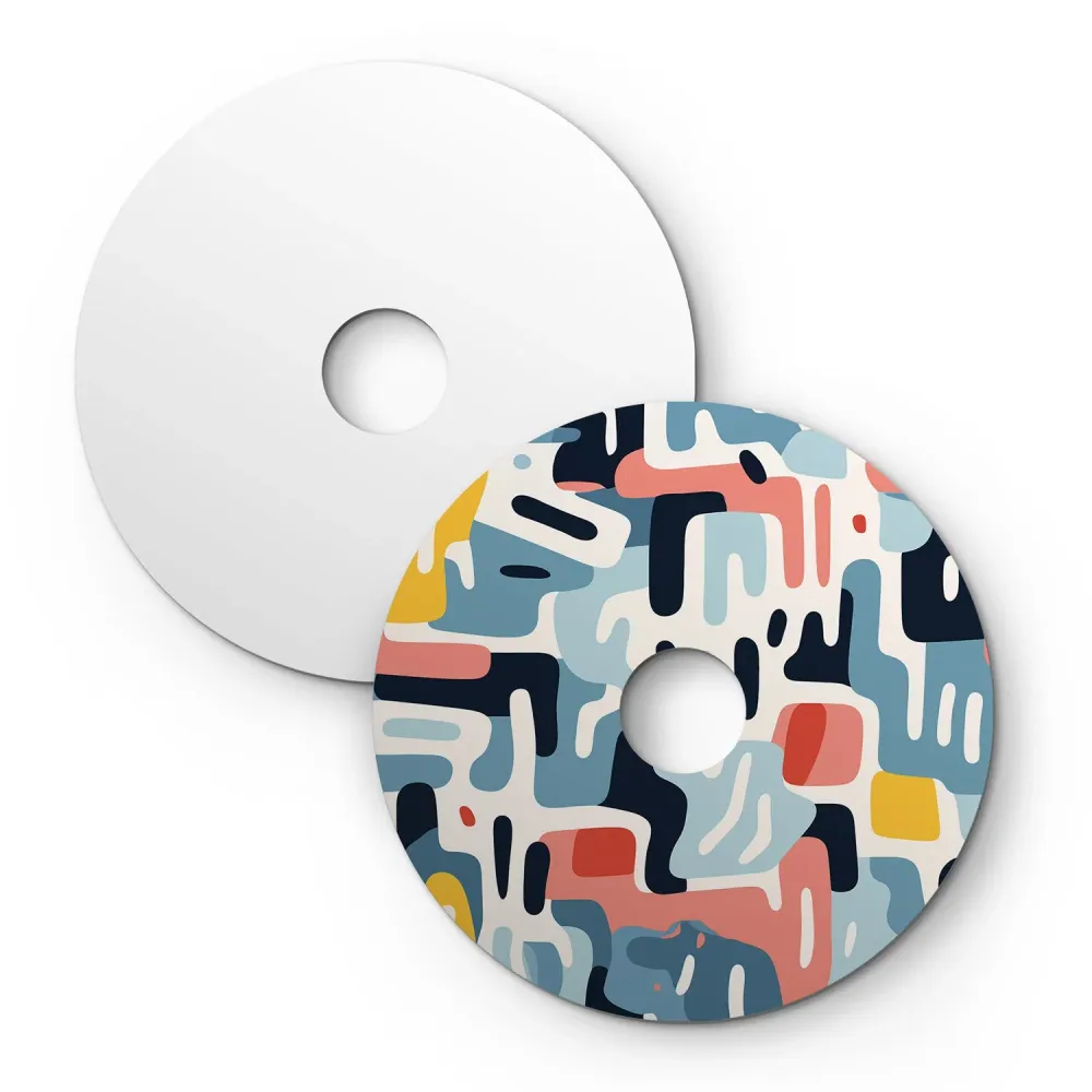 Mini platte Lampenkap Ellepì met geometrische 'Kaleidoscope' patronen Geometrie 1, diameter 24 cm - Made Italy