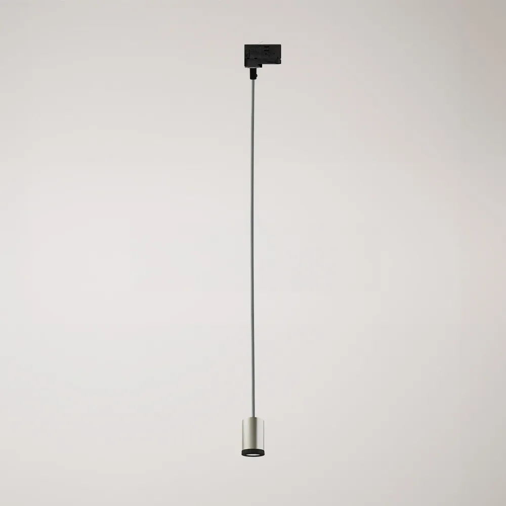 Mini Spot GU1d0 enkele spot voor rails - Mat titanium