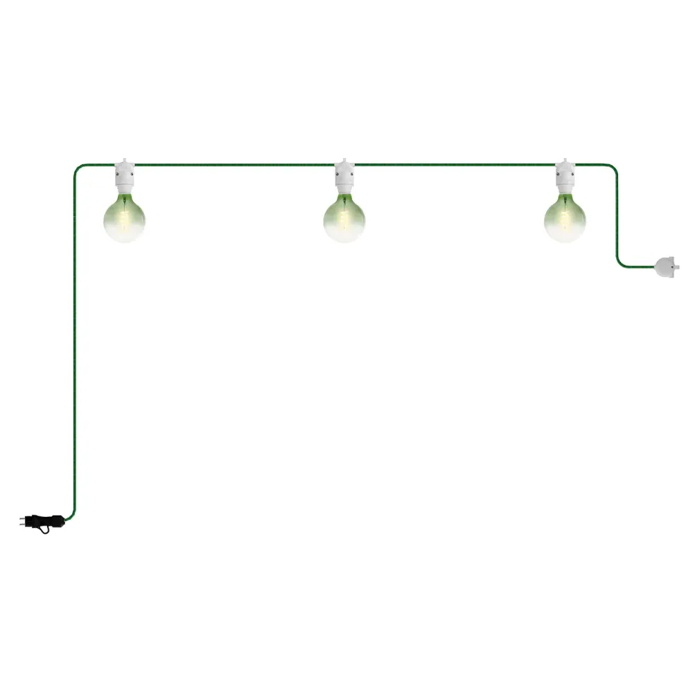 Modulaire lichtslinger voor buiten IP65 draagbaar met 3 lampen - Wit