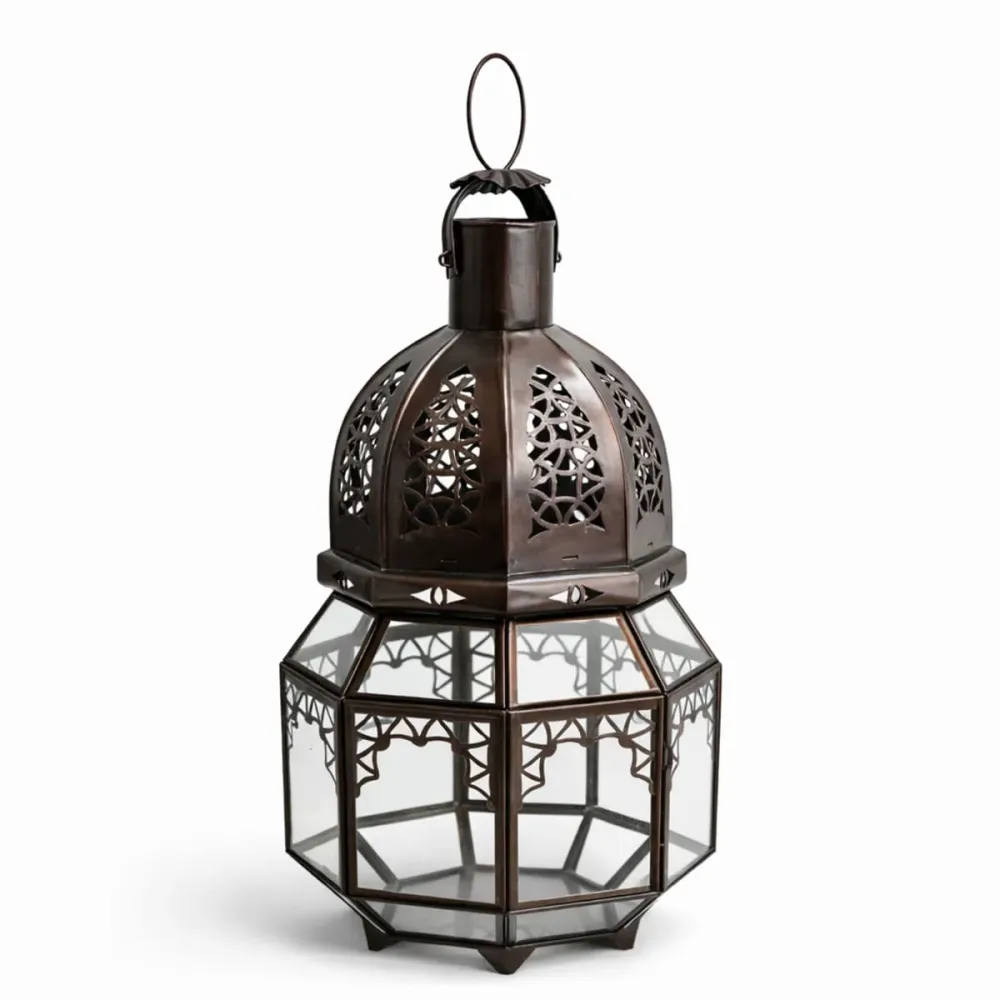 MUDABBAL Arabische glazen lantaarn 45x20x20
